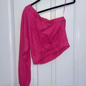 Pink One-Shoulder Top